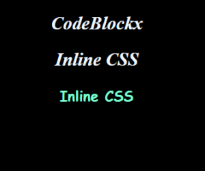 Internal CSS ouptut