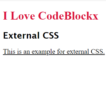External CSS