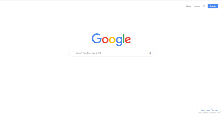 create Google Homepage in HTML and CSS
