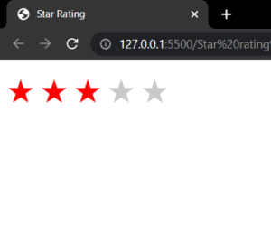 Star rating In HTML