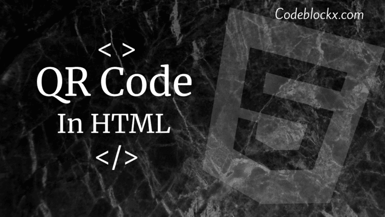 QR Code in HTML, CSS AND JQuery