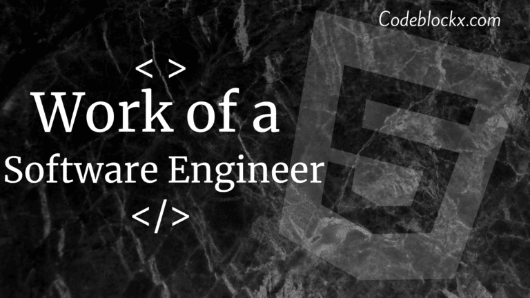 Work of software engineer