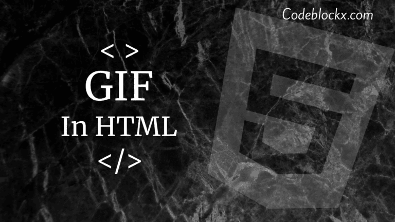 GIF IN HTML