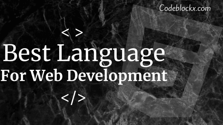 Language for web development