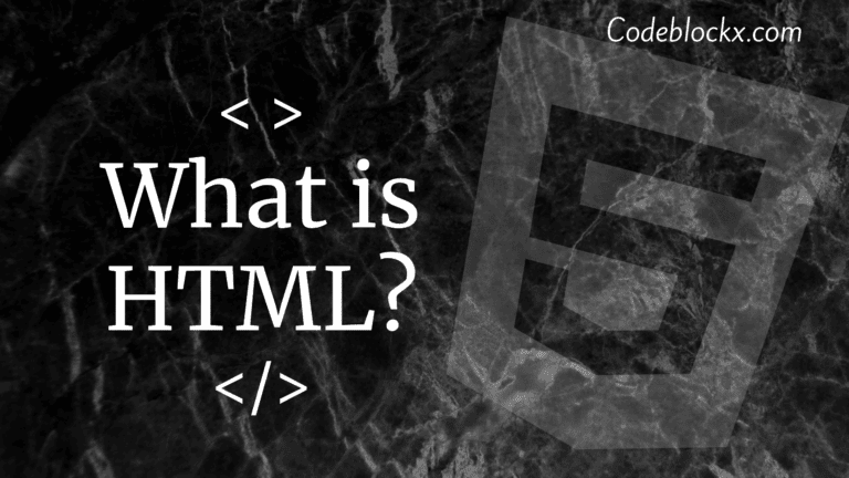 What is HTML?