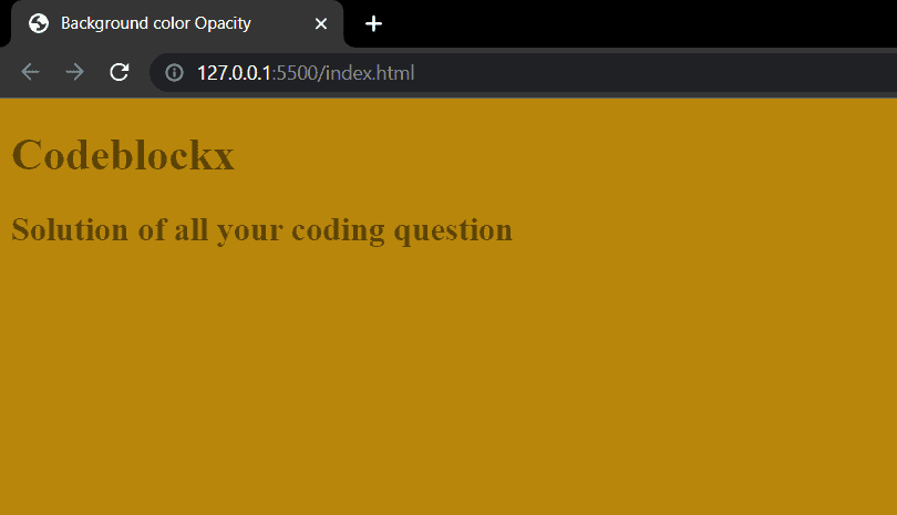 opacity to background in html