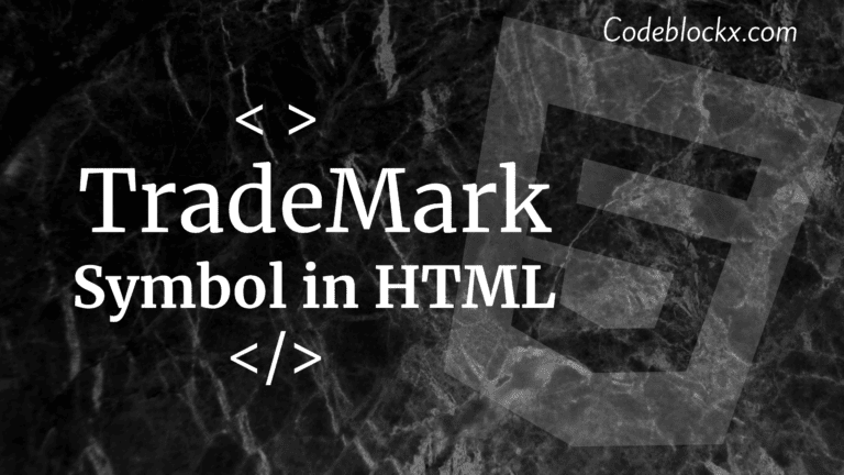 How to add Trademark Symbol to your HTML Website