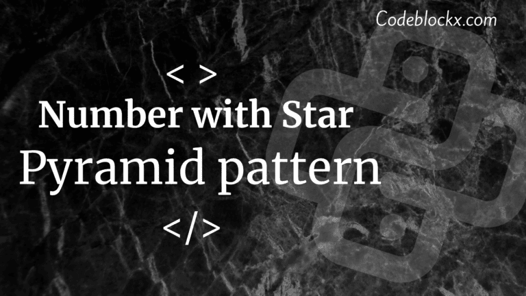 Code for Number with Star Pyramid Pattern in Python