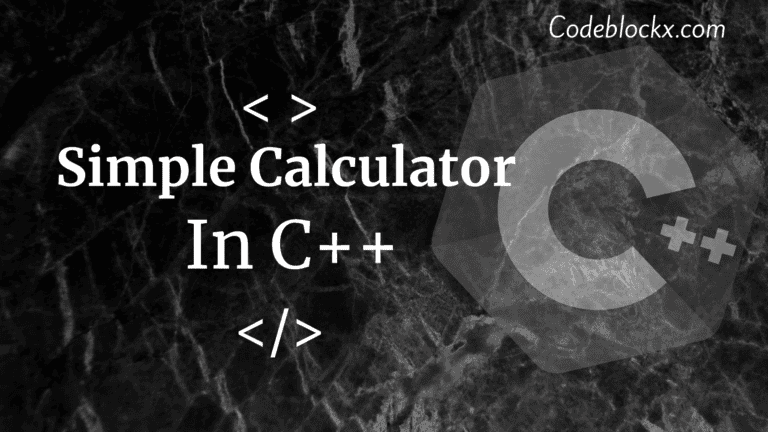 Code for Simple Calculator in C++